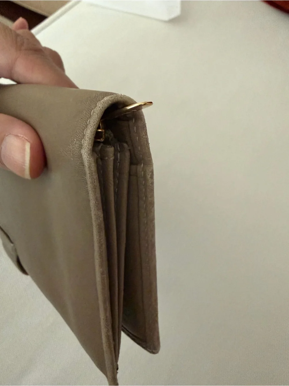 Loewe Taupe Olive Tan Nappa Leather Long Continental Wallet